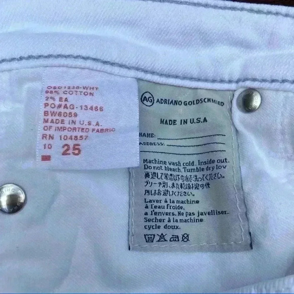 Adriano Goldschmied White Distress Fray Jean Short - Picture 13 of 15